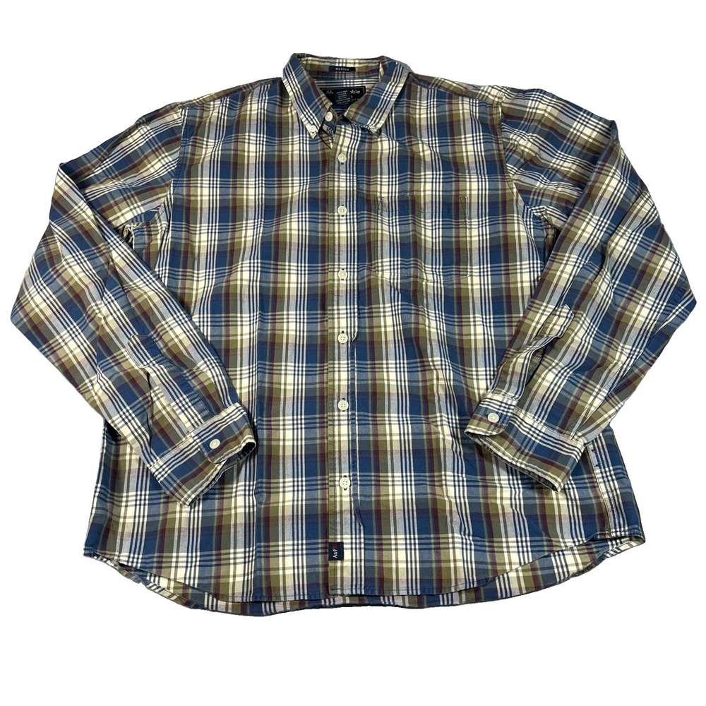 Abercrombie & Fitch Mens Multicolor Plaid Long Sleeve Button Down Shirt Large
